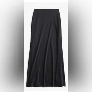 Black “Silk” Midi Skirt | Abercrombie & Fitch